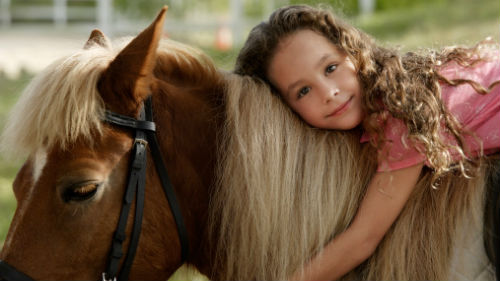 маленькая девочка на коне