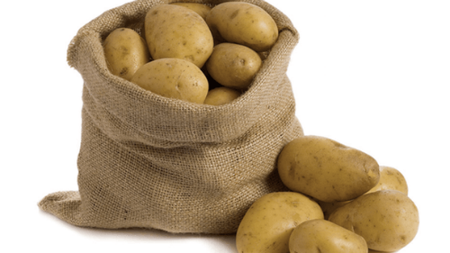 картошка в мешках