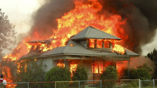 пожар дома